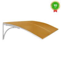 Козырёк над дверью Петрасвет S4025 Белый поликарбонат янтарный